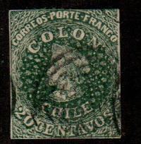 Chile #13  Used  Scott $70.00