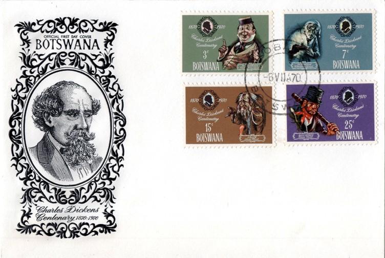 Botswana - 1970 Charles Dickens FDC SG 265-268