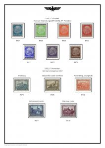 GERMANY Deutsches Reich  1872-1932 PDF(DIGITAL) STAMP ALBUM PAGES