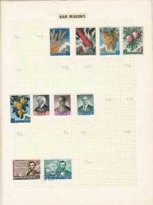 san marino stamps page ref 17050