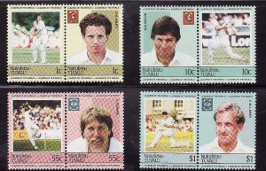 Nukufetau-Tuvalu-Sc#20-3- id7-unused NH set-Sports-Cricket-1985-