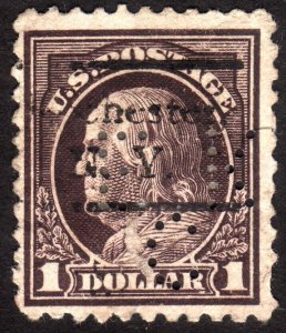 1917, US $1, Franklin, Used, Sc 518