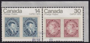Canada - 1978 - Scott #754-755 - used pair - Stamp on Stamp