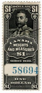 (I.B) Canada Revenue : Weights & Measures $1