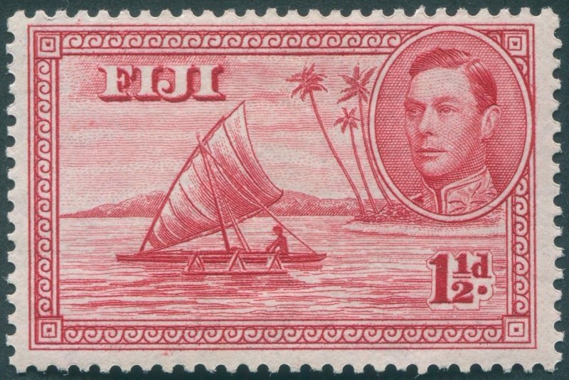 Fiji 1940 1½d carmine Die II Perf 13½ SG252 unused