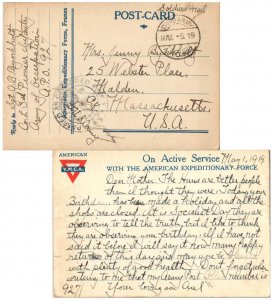 United States A.E.F. World War I Soldier's Free Mail 1919 Third Army, A.P.O. ...