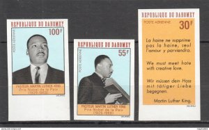 Fr461 Imperf 1968 Dahomey Air Mail Martin Luther King Nobel Peace Prize Miche...