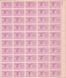 US Stamp - 1957 Institute of Architects 50 Stamp Sheet Scott #1089