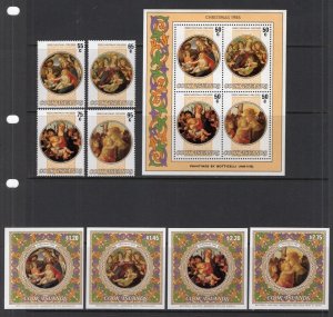Cook Islands 1985-86 Christmas Sets + Mini-Sheets MNH CV$85