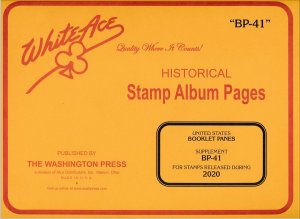 WHITE ACE 2020 US Booklet Panes Stamp Album Supplement BP-41