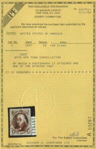 U.S. #1 Used with PF Cert 