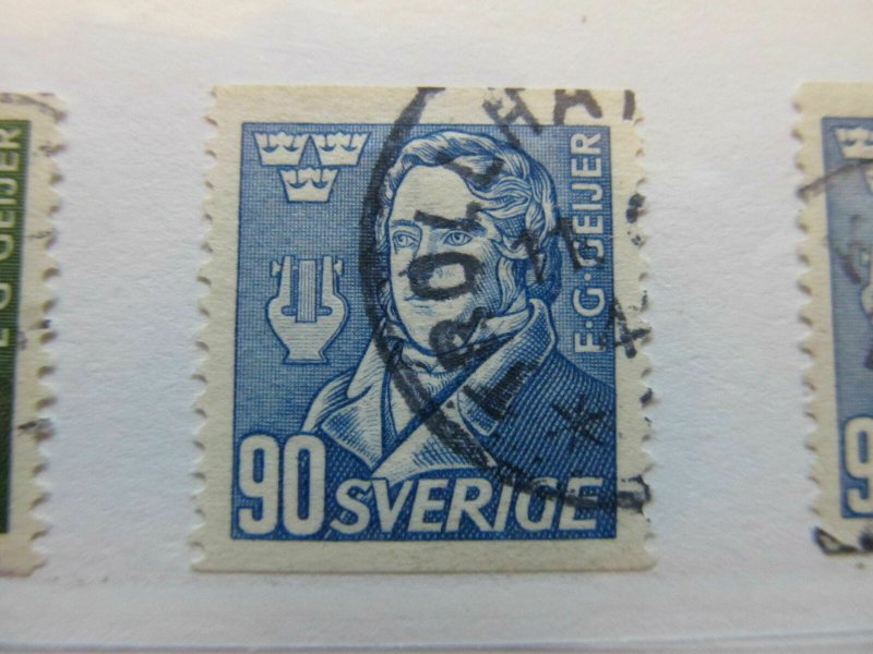 Sweden Suede Sverige Sweden 1947 90o perf 121⁄2 green fine used A13P42F134-