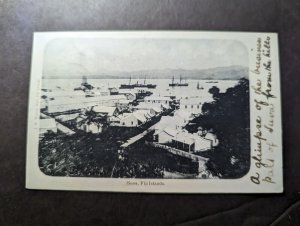 1908 British Fiji Postcard Cover to Middle Brighton Victoria Australia