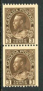 Canada 1921 KGV 3¢ Brown Perf 12 Coil Scott # 134 MNH V689