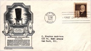 #893 Alexander Graham Bell – Anderson Cachet Addressed to Anderson SCand