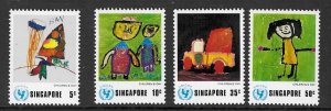 SINGAPORE SG241/4 1974 UNIVERSAL CHILDREN'S DAY  MNH