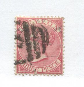 Ceylon QV 1868 3d used