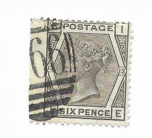 Great Britain #62 PL13 Perfs Used - Stamp - CAT VALUE $70.00