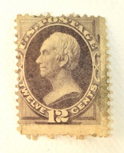 US STAMP SCOTT #151 CLAY 12C NBNCo NO GRILL, 1870