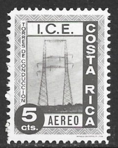 COSTA RICA 1967 5c ELECTRIFICATION Program Airmail Sc C437 MNH