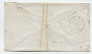 1870s Bloomfield CT double lined circle postmark triangle cancel [H.1467]