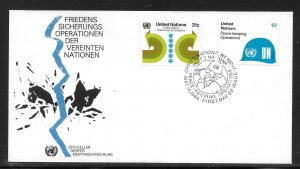 United Nations NY 320-321 Peace-Keeping Geneva Cachet FDC First Day Cover