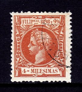 PHILIPPINES — SCOTT 195 — 1898 4m KING ALFONSO XIII — USED — SCV $40