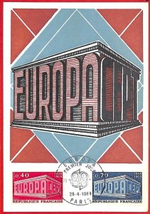 aa3305 - FRANCE  - POSTAL HISTORY -  FDC  Maximum Card 1969 - EUROPA CEPT