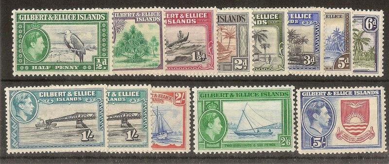 Gilbert & Ellice Islands 1939 Definitive Set Mint