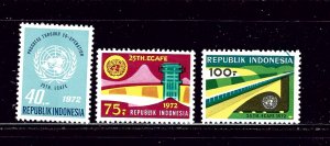 Indonesia 813-15 MLH 1972 set