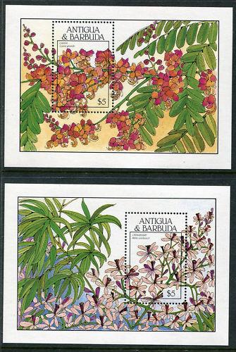 Antigua Barbuda 1135-1136, MNH, Pflanzen, Blumen x1753