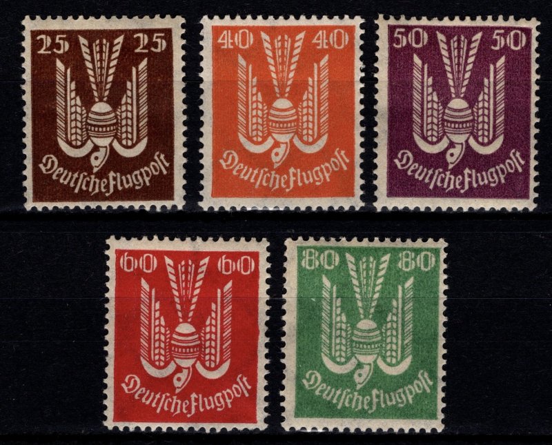 Germany 1922 Airmail, Pfennig denom., Set [Unused]