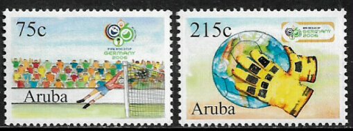 Aruba #285-6 MNH Set - World Cup Soccer