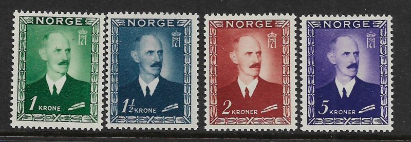 NORWAY 275-278 MNH KING HAAKON VII