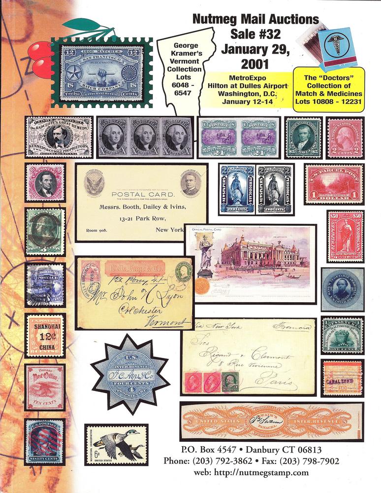 Nutmeg Stamp Sales - United States Stamps, Covers and Pos