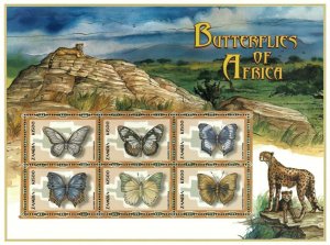 Zambia 2000 - Butterflies of Africa - Sheet of 6 - Scott 866 - MNH