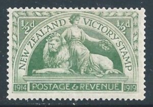 New Zealand #165 NH 1/2p Peace & British Lion