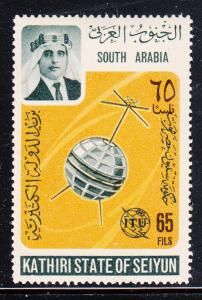 South Arabia Kathiri State 1966 MH SG #90 65f Telstar satellite ITU Centenary