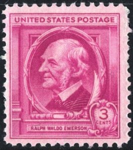 SC#861 3¢ Famous Americans: Ralph Waldo Emerson Single (1940) MNH