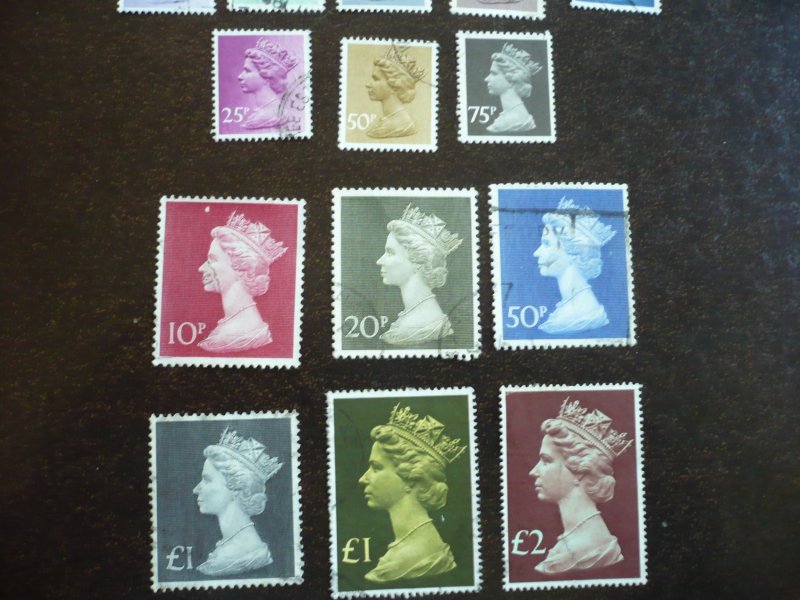 Stamps - Great Britain - Scott# MH22-MH175 - Used Part Set of 49 Stamps