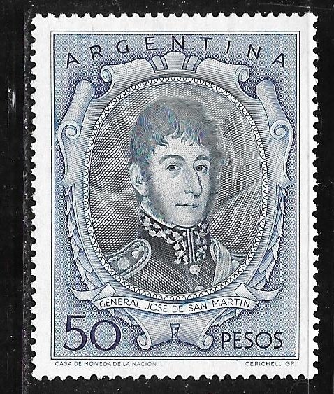 Argentina 642: 50p José Francisco de San Martín (1778-1850), MLH, F-VF