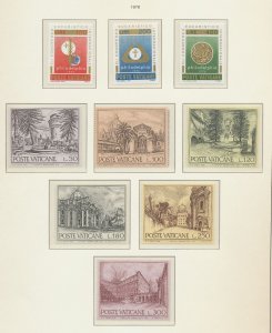 VATICAN - Scott 592-594 & 601-606 - MNH - 1976