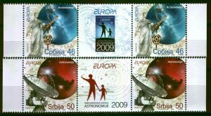 0224 SERBIA 2009 - Europa - Astronomy - MNH Middle Row