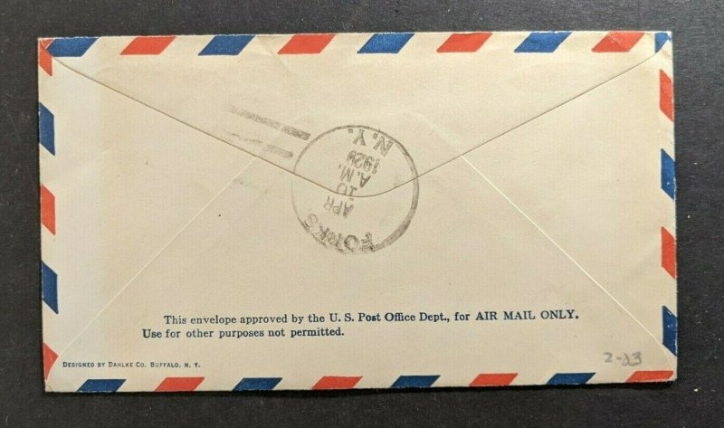 1929 SS President Jackson USTP Sea Post Airmail Cover to Forks New York