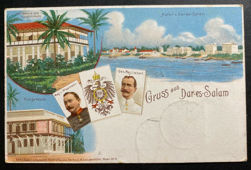 1900 Songea German East Africa Postcard Cover to Berlin Germany Dar Es Salaam Gr