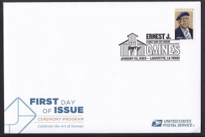 US 5753 Black Heritage Ernest J Gaines Ceremony Program FDC 2023