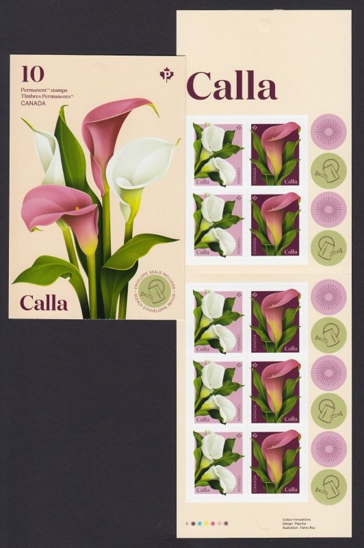 CALLA = One Booklet of 10 stamps  Canada 2022 MNH