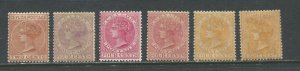 Ceylon QV 1883-99 various values to 8 cents mint o.g. hinged