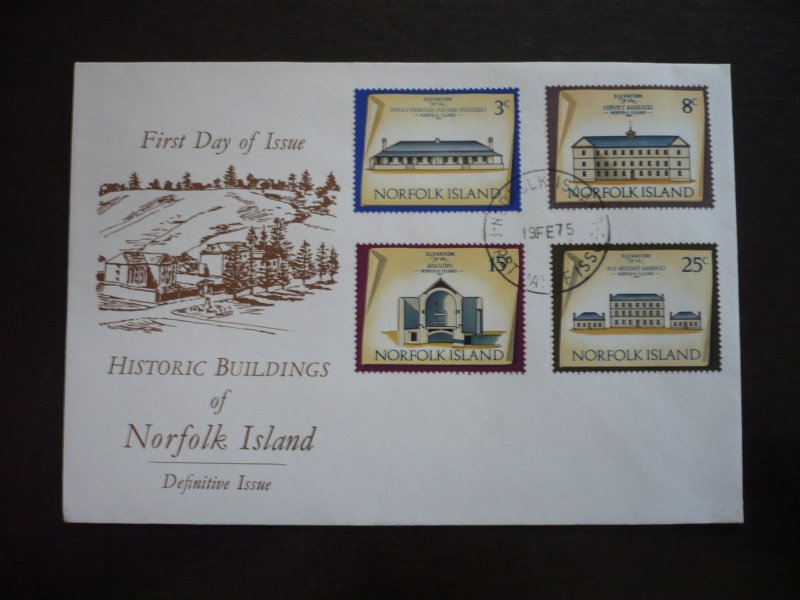 Postal History - Norfolk Island - Scott# 158,162,166,168 - First Day Cover