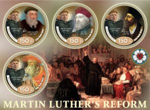 Stamps.Reforma, Martin Luther 2023 year 1+1 sheets perf New